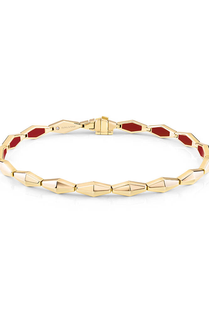 salvini-eva-bracciale-in-oro-giallo-con-hybrid-ceramic-rossa